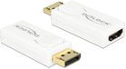 Delock premium DisplayPort naar HDMI actieve adapter - DP 1.2 / HDMI 1.4 (4K 30Hz) / wit