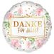 Riethmüller Hoogwaardige folieballon, bedankt voor alle bloemen, GER folieballon, verpakt 45 cm, geschikt voor helium, Riethmüller party, decoratie, reuzenballon