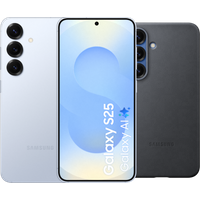Samsung Galaxy S25 256GB - Lichtblauw - 5G + Back Cover Zwart