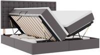 vidaXL Opbergbed met matras, grijs, 180 x 200 cm, kunstleer