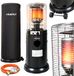 Merkloos Relaxdays Terrasverwarmer gas - 11 kW - met hoes - zwart
