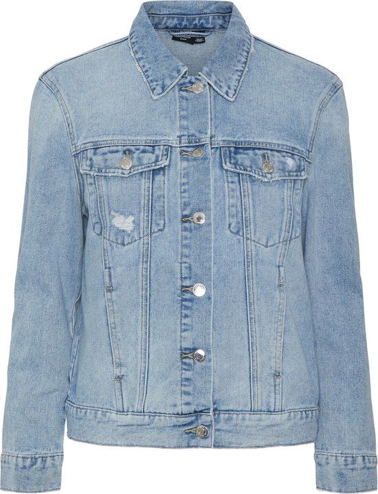 VERO MODA VMZORICA LS DENIM JACKET MIX NOOS - Light Blue Denim - Women's Jacket - Size XS