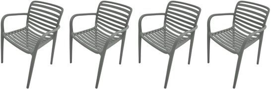 Garden Impressions Nantes tuinstoelen set van 4 – stone green