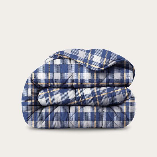 HappyBed Tartan Dekbed 200x220 - Tweepersoons - Anti-allergie - Wasbaar - Met Print