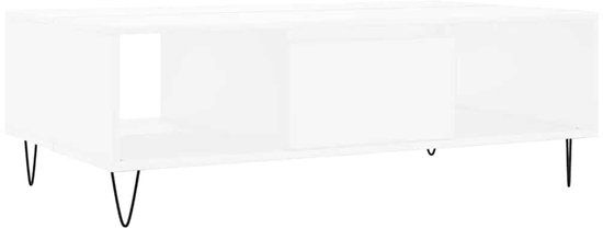 vidaXL Salontafel 104x60x35 cm bewerkt hout wit