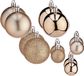 Krist Boules de Noël - 40x pièces - champagne - 3 et 6 cm - plastique - décoration de Noël