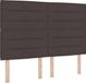 vidaXL LED Box Spring Bed with Headboard Dark Brown 140 x 190 cm Fabric