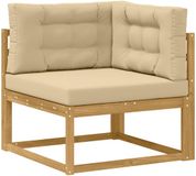 vidaXL Buitenhoekbank Polyester Wit