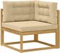 vidaXL Hoekbank Polyester Wit
