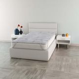Italian Bed Linen Gewatteerde topper met elastieken, polyester, TECEL, Frans bed