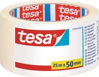 Tesa Bande de masquage - 50 mm x 25 m - ruban de masquage - Crème