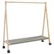 VidaXL Kledingrek met schappen en wielen 106x34x106,5 cm bamboe