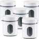 Zeller Voorraadpot - 10x - 600 ml - wit - met venster - luchtdicht - voedsel bus