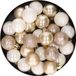 Kaemingk B.V. Petites boules de Noël - 28 pièces - Champagne/Blanc nacré - D3 cm - Plastique - Décoration de Noël