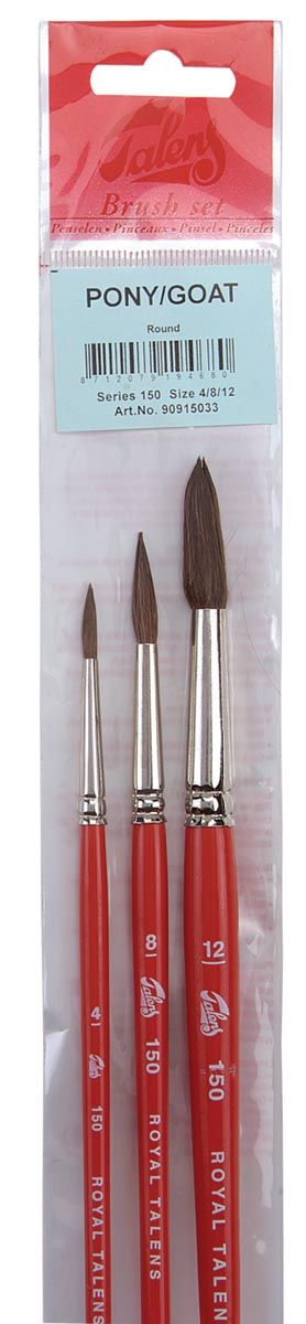 Talens aquarelverf penselenset 150 set met 3 penselen