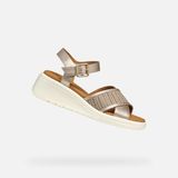 GEOX MELICONIA DAMES Sandalen - CHAMPAGNE/BEIGE - Maat 39