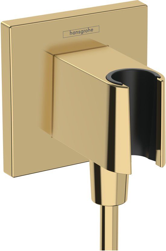 Hansgrohe Fixfit - Douche wandaansluitbocht met houder, goud
