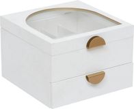 Atmosphera Sieradenkistje Bombay - 20 x 20 x 13 cm - Ivoor wit