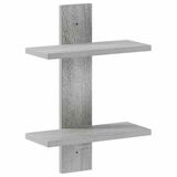 vidaXL Wandplank Grijs Sonoma 30 x 13.5 x 43 cm Bewerkt hout