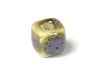 Keramische parel kleine lila dobbelstenen 6x6x6mm. 100u.
