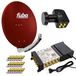 PremiumX komplette Satellitenanlage: Fuba DAA 780 R Antenne, 5/8 Multiswitch, LNB, F-Steckverbinder