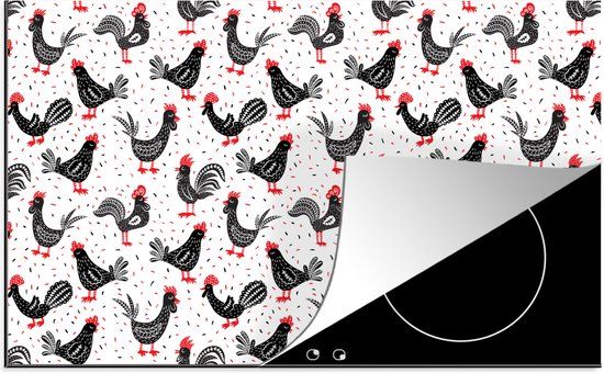 KitchenYeah® Inductie beschermer 77x51 cm - Kip - Vogel - Inductie kookplaat accessoire