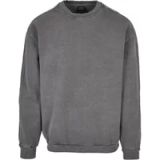 Urban Classics Heavy Terry Garment Dye Crewneck Sweater/Trui - S - Grijs