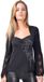 Outer Vision Angel Prayer Woman's Top Azahara Dames Shirt met lange mouwen - Zwart - XL