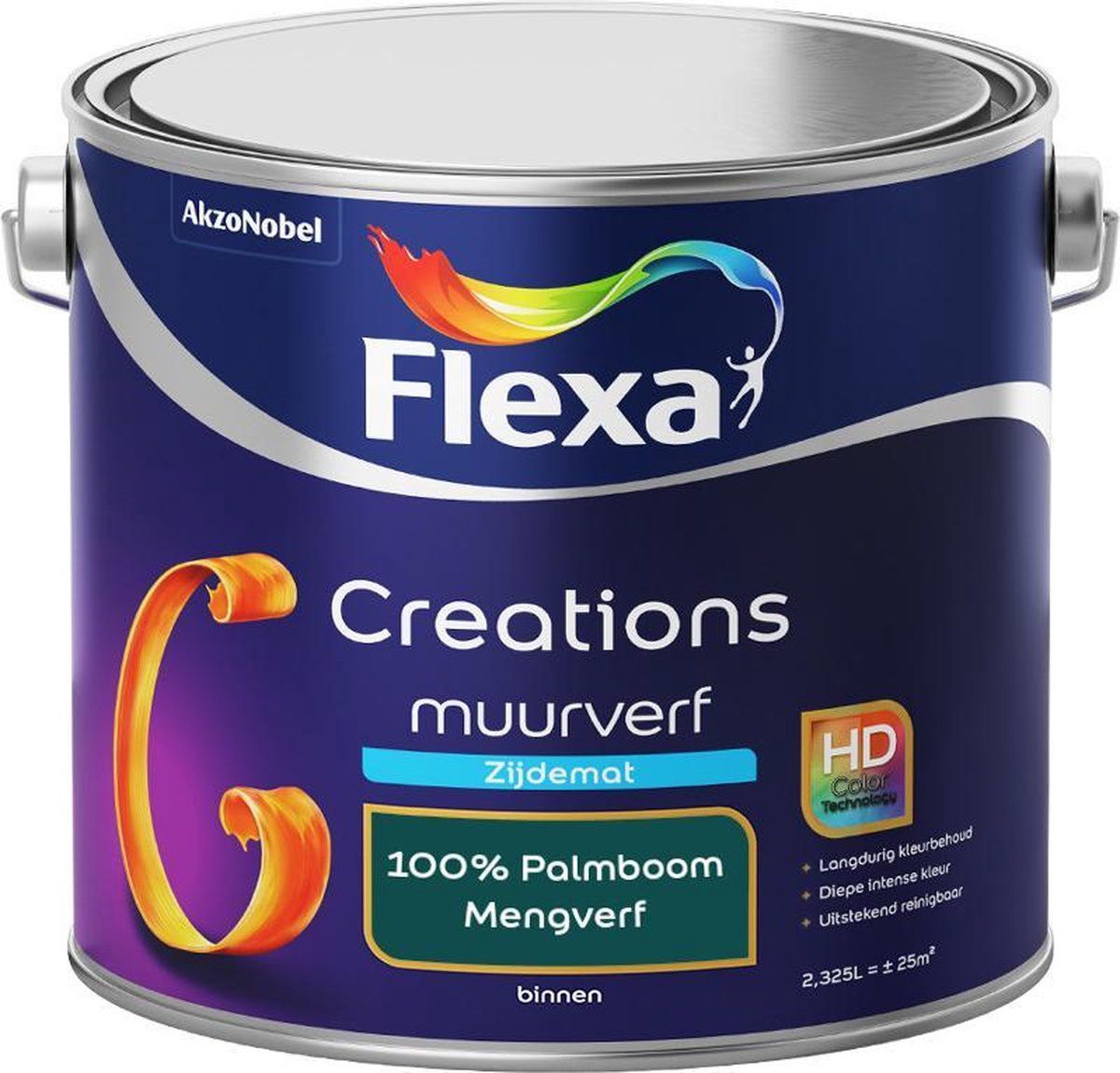 FLEXA Creations - Muurverf Zijde Mat - Mengkleuren Collectie - 2,5 liter