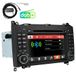 DAB+ autoradio 7 pouces avec navigation, GPS, DVD, connexion USB, adapté pour Mercedes-Benz Classe A/Classe B (modèles W245 et W169) et Viano