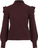 Vila Trui Viemory Highneck L/s Knit Top/pb 14116066 Port Royale Dames Maat - XL