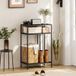 Console Table 3 Tiers Open Shelving, Black Steel, 55x30x85 Cm, Modern Design