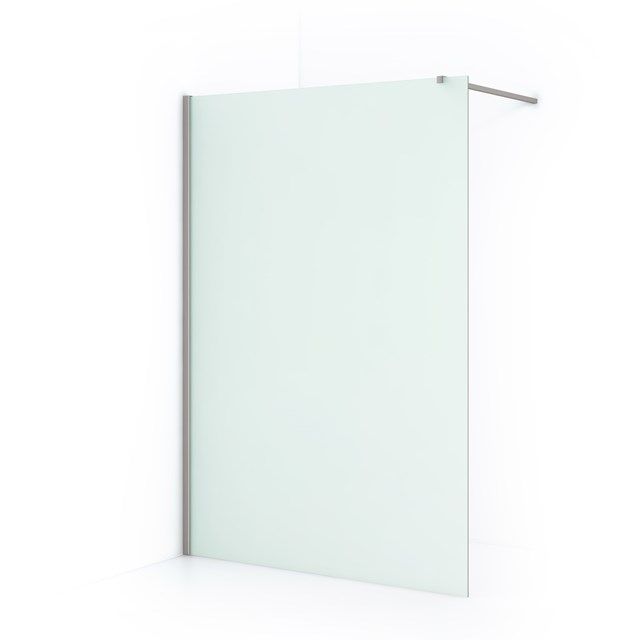 Maxaro Inloopdouche Diamond 140cm 8mm Mat Veiligheidsglas Geborsteld RVS