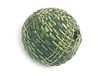 Houten bal, gevoerd met groene stof, 20 mm, 25 u, ca.