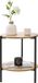 en.casa Table d'appoint Kuopio ronde 50x40 cm noir et couleur bois
