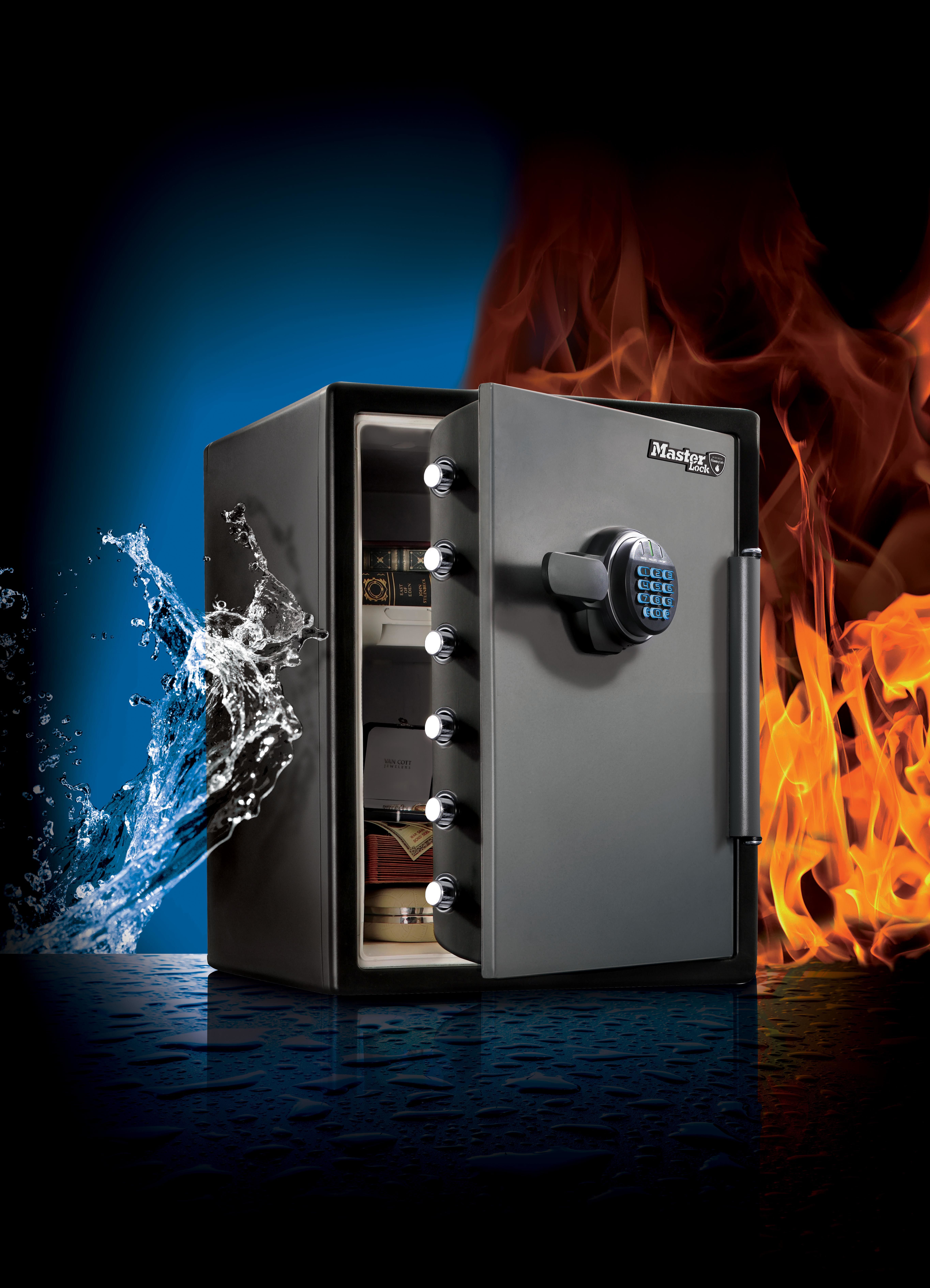 MASTER LOCK XXL Brandwerende Kluis - Digitaal slot - Zwart/Grijs