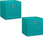 Zeller Opbergmand/kastmand - 6x - petrol - 28 x 28 cm - polyester