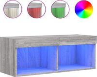 vidaXL Tv-meubel met LED-verlichting 80x30x30 cm grijs sonoma eiken