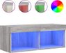 vidaXL Tv-meubel met LED-verlichting 80x30x30 cm grijs sonoma eiken