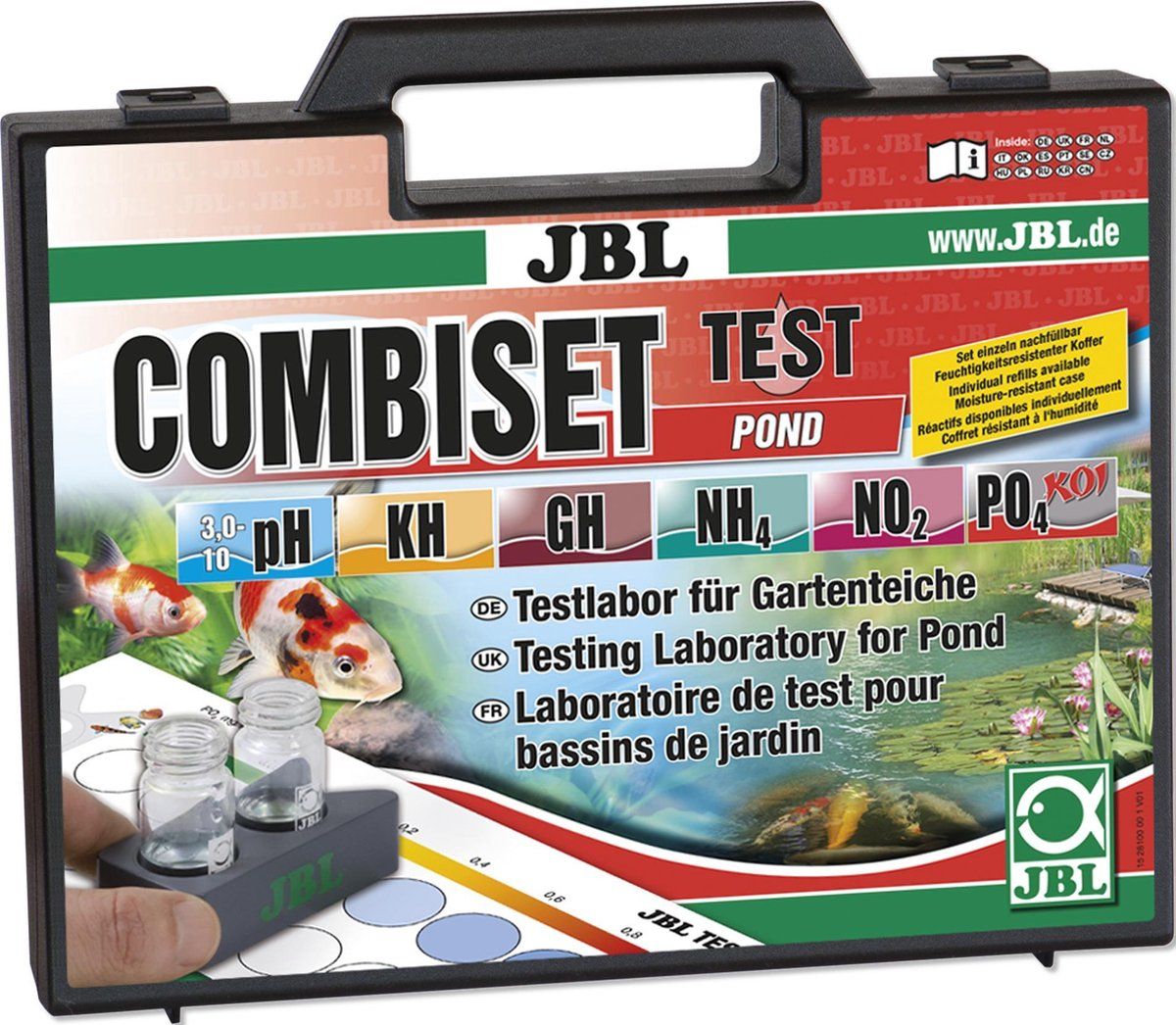 JBL PROAQUATEST COMBISET Pond Watertest (pH, KH, GH, NH4, NO2, PO4)