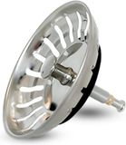 MINISMUS Kranis B.V. Gootsteen afvoerstop 82 mm RVS met Verstelbare hoogte Korfplug