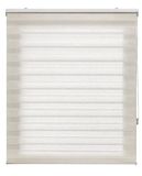 Blindecor Rolgordijn voor nacht en dag op maat, dubbellaags, linnenkleur, 150 x 250 cm