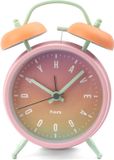 Fisura Retro Alarm Clock Have A Good Day Pink Metal