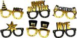 Folat Brillen Papier BlackGold HNY 6 stuks