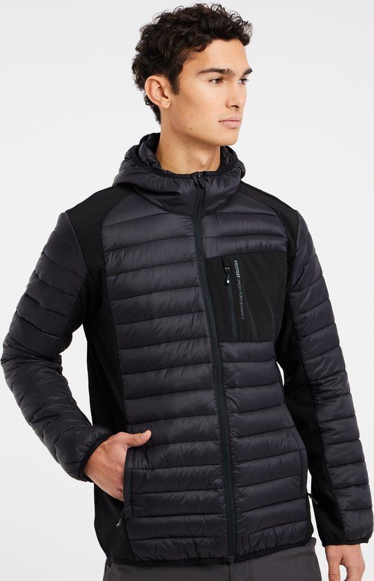 Protest Letton Heren Outdoorjas Softshell Ritssluiting Zak met rits True Black XXL