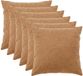 vidaXL Kussensloop 6 stuks HEERLEN Beige 80 x 80 cm Bouclé