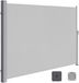 Songmics Parasol latéral extensible 200 x 350 cm pour balcon – Gris clair