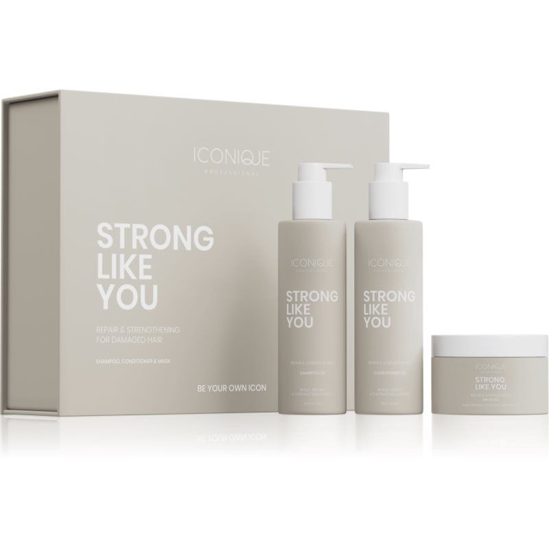 ICONIQUE Professional Iconique STRONG LIKE YOU Reparatie & Versterking Set: Shampoo, Conditioner & Masker