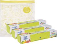 Merkloos Keuken/diepvries vershoud zakken - 120x stuks - 1.2 liter inhoud - 20 x 21 cm - transparant