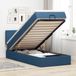 Maison Exclusive - Cadre de lit ottoman avec matelas textile bleu 80x200cm